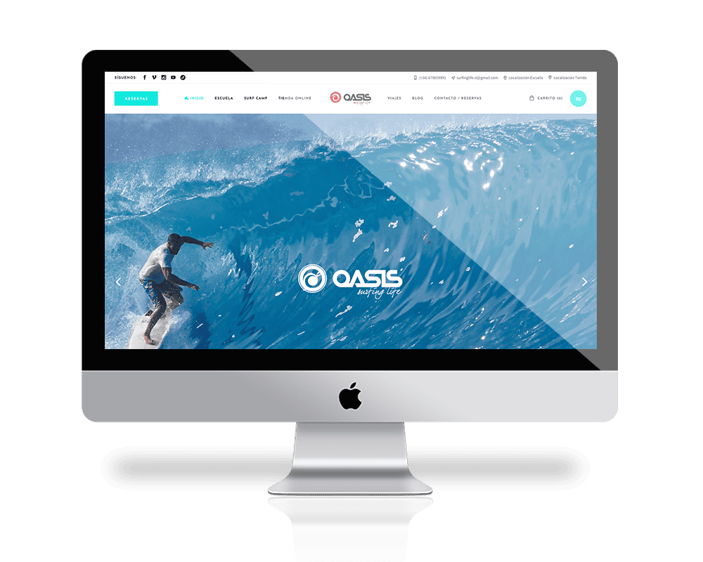 diseño web escuela surf