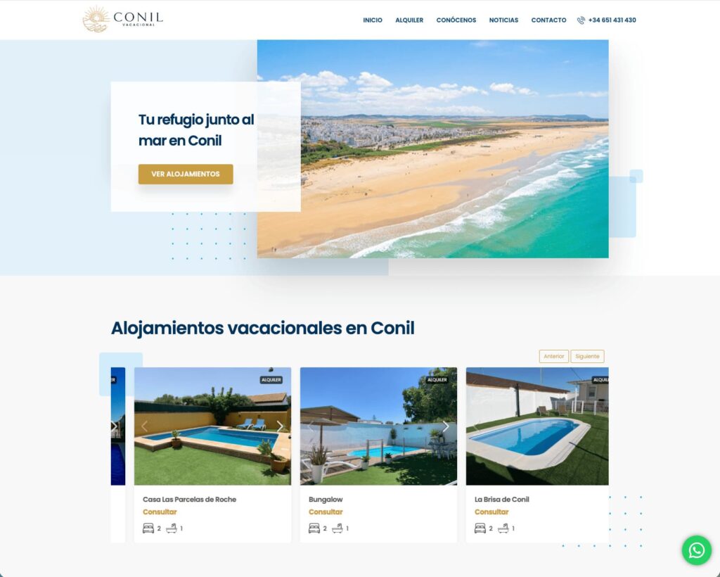 Diseño Web Alquiler Vacacional