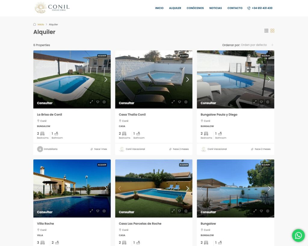 Diseño Web Alquiler Vacacional