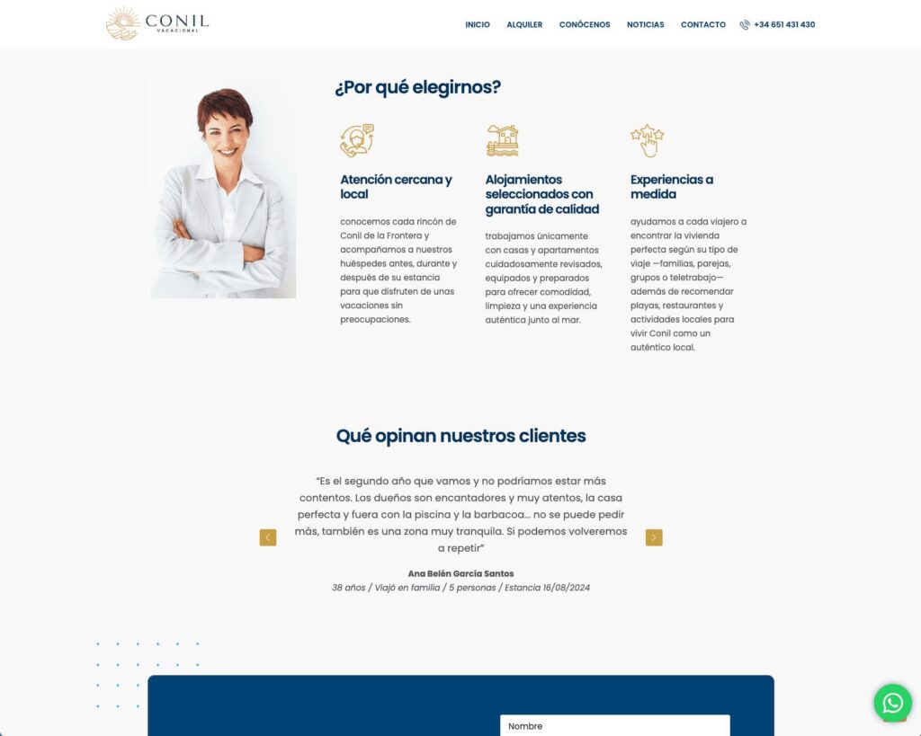 Diseño Web Alquiler Vacacional