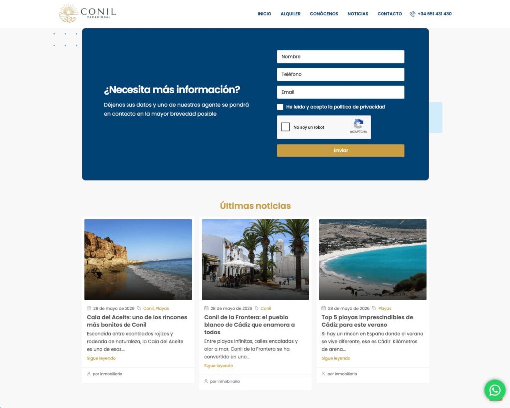 Diseño Web Alquiler Vacacional