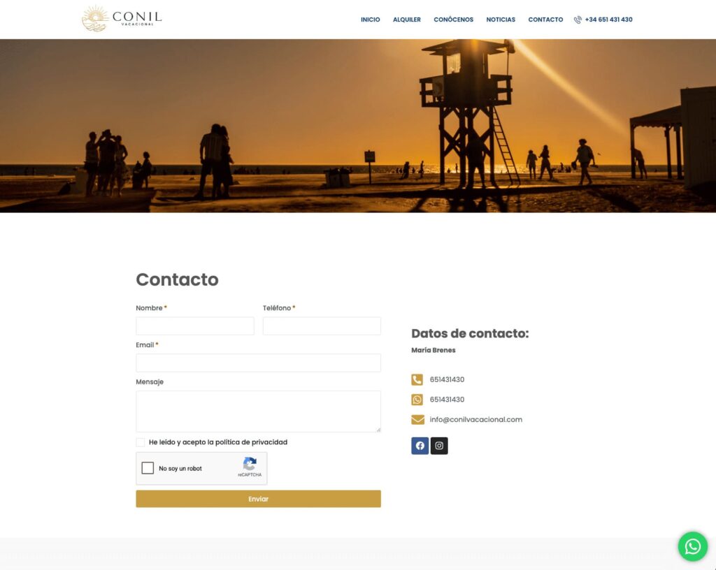Diseño Web Alquiler Vacacional