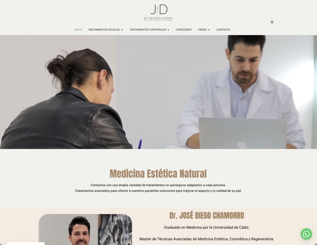 diseño web clinica estetica en cadiz