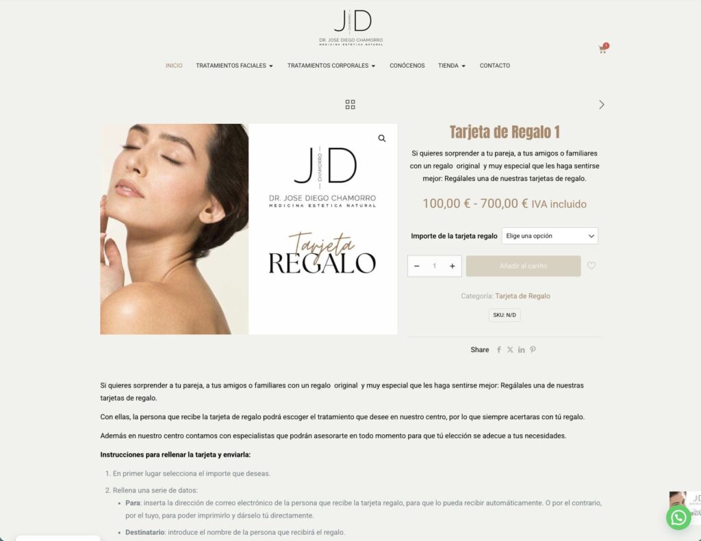 diseño web clinica estetica en cadiz