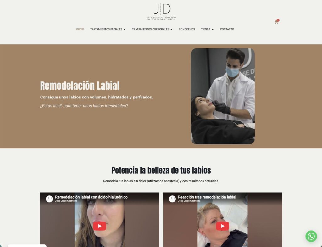 diseño web clinica estetica en cadiz