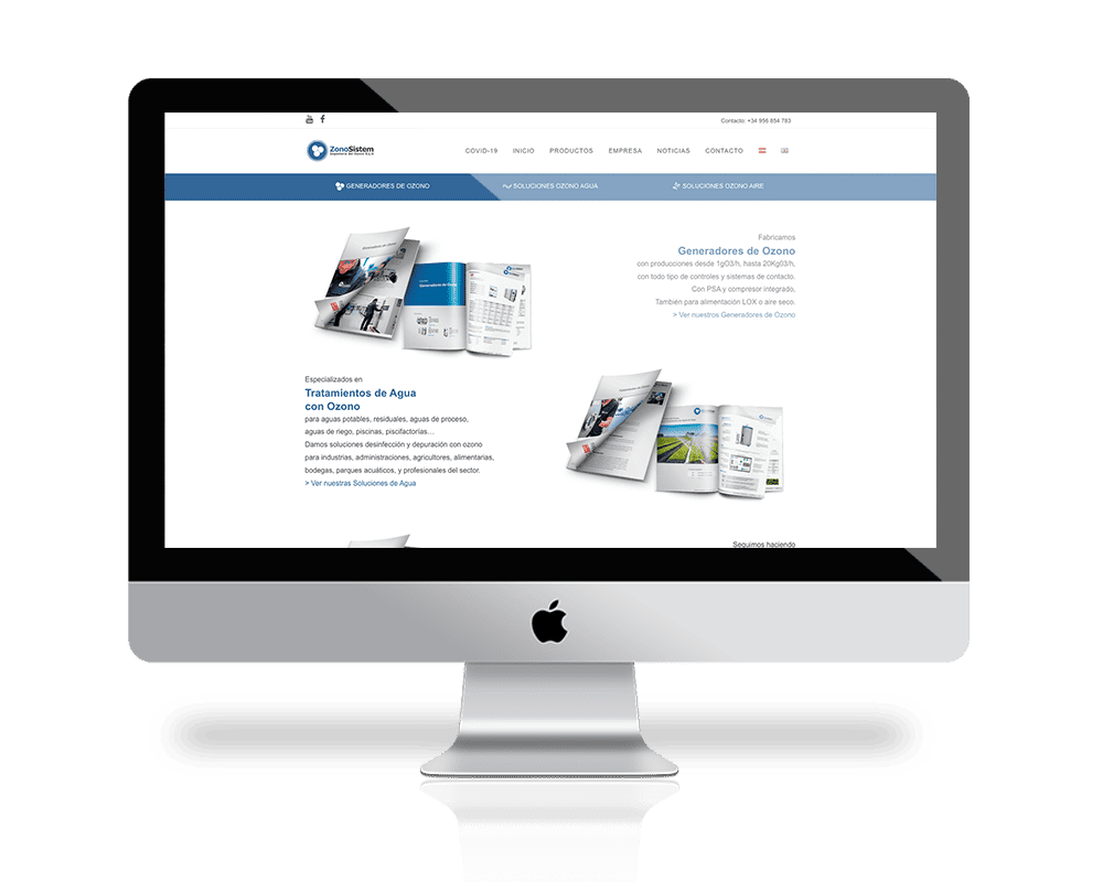Diseño web generadores de Ozono