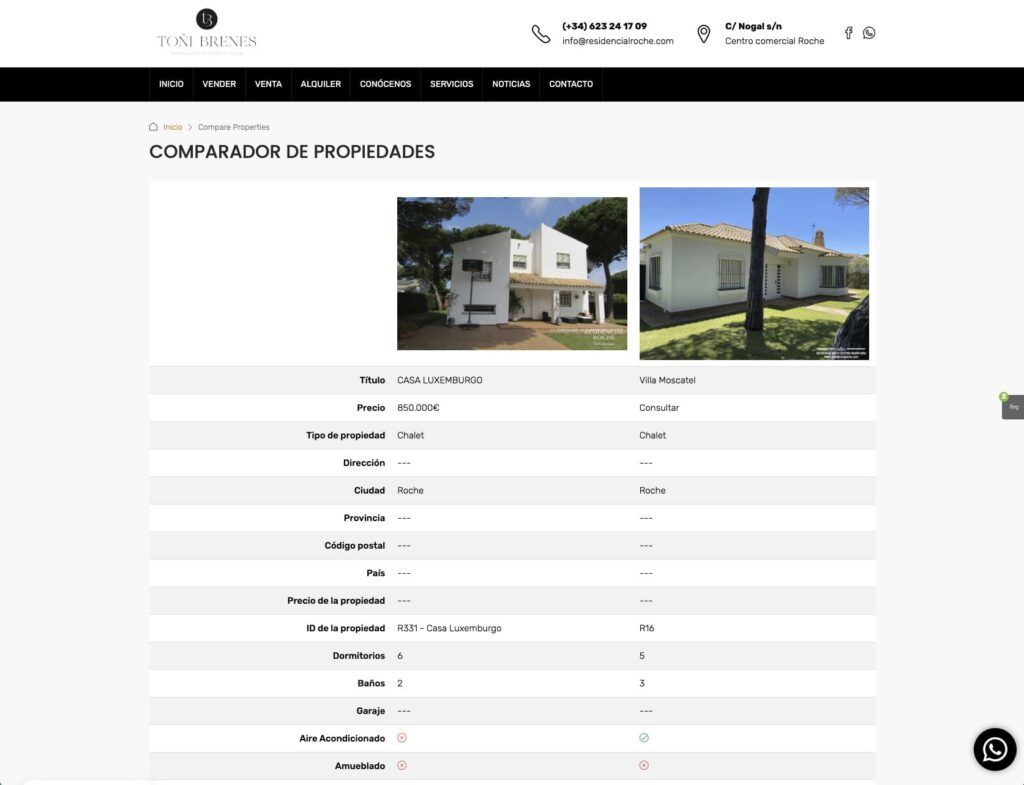 diseño web inmobiliaria en Roche