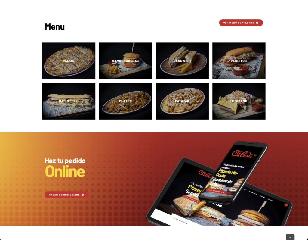 diseño web pizzería Cádiz